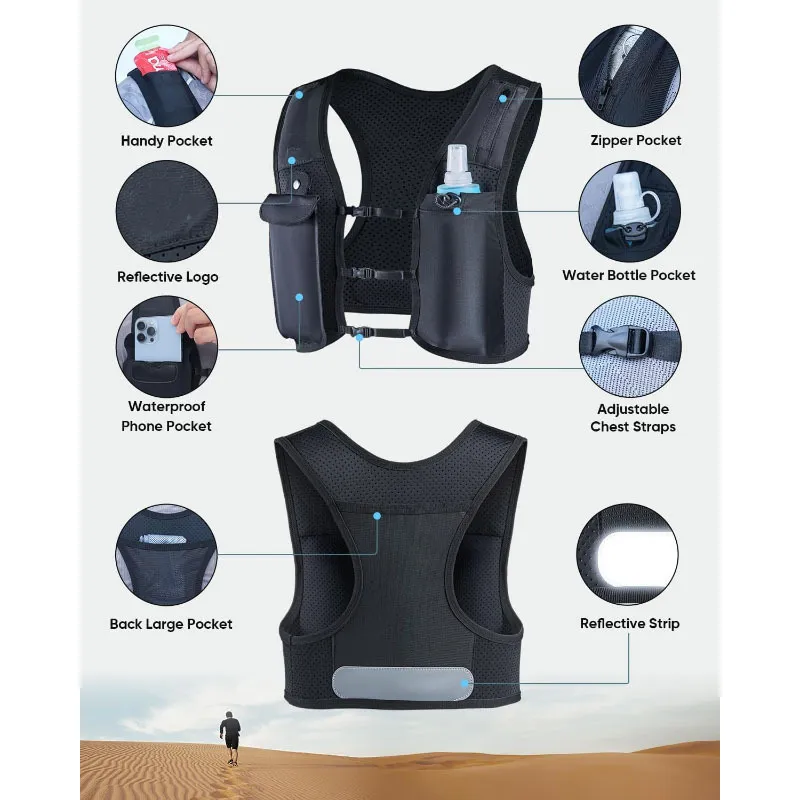 Running Hydration Vest with Adjustable Straps