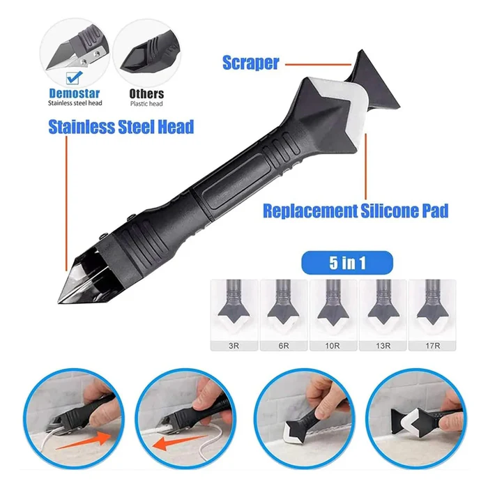 🔥🔥🔥Multifunctional Caulking Tool – Sealant Scraper, Grout Finishing & Removal Tool