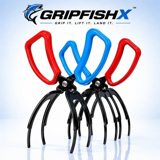 ⭐⭐⭐Metal Fish Gripper – Clean Hand Fish Clamp, 2/3-Prong Fishing Tool for Lure & Catch Control✔️