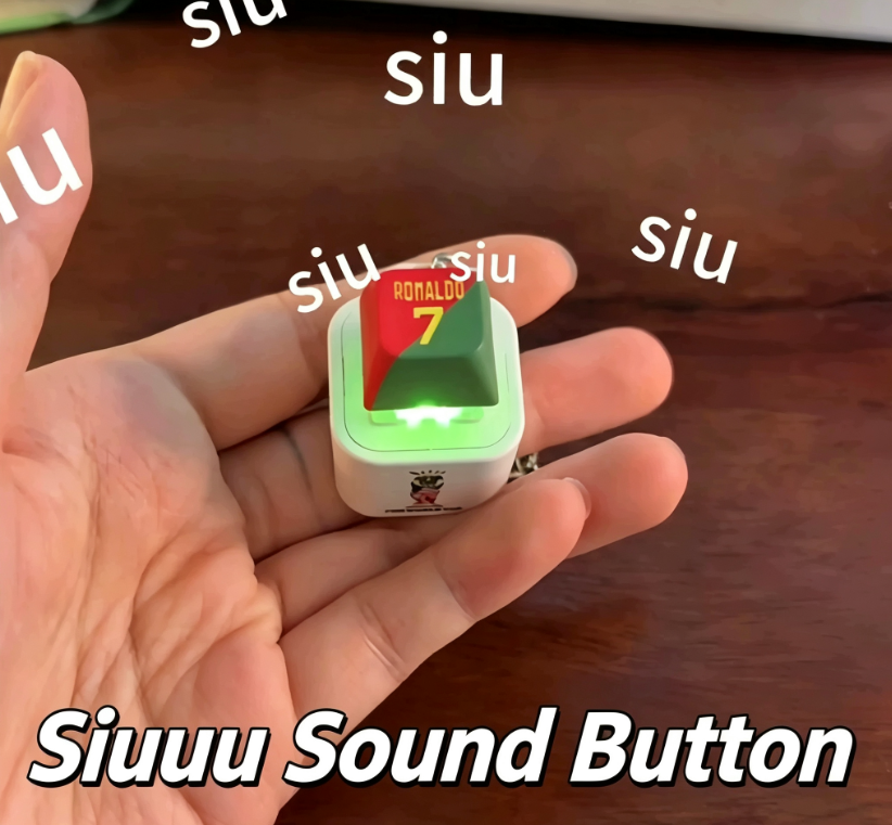 Seagull MINE! Button Keychain-Real Sound & LED Light