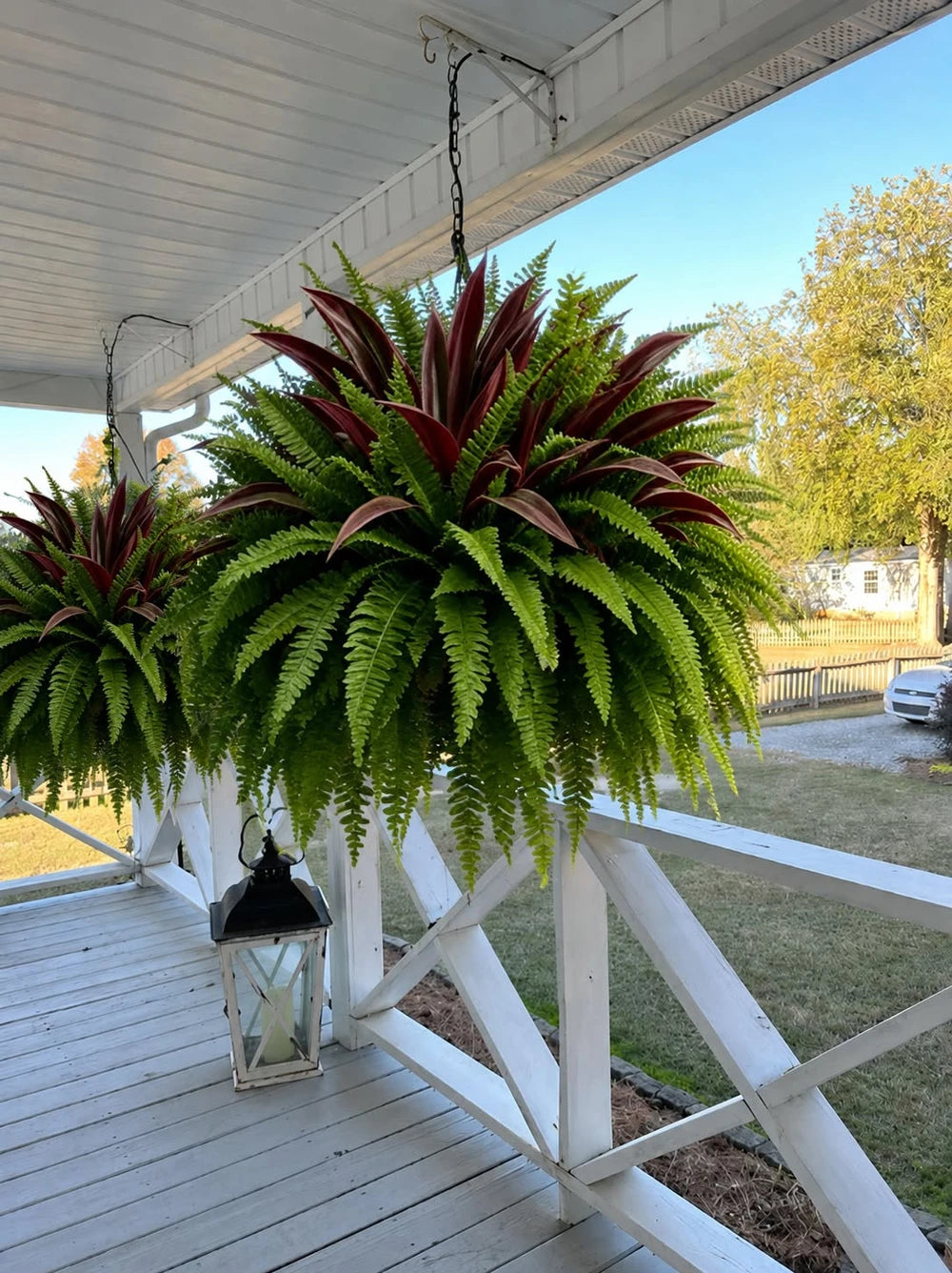 🔥 Last Day Sale Price | UV Resistant Artificial Fern And Red Dracaena