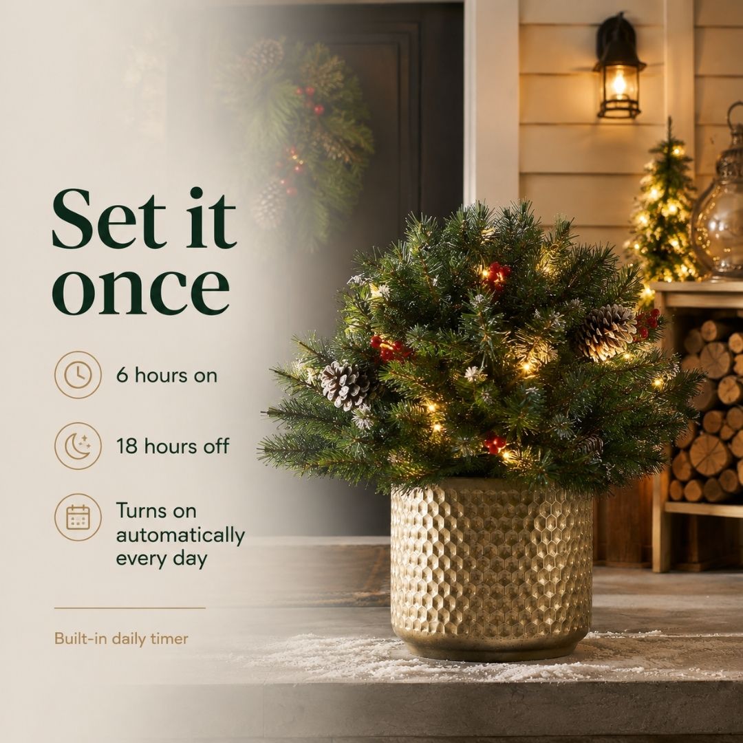 🎄 50% Off!🎄Outdoor Stake Lighted Christmas Artificial Pine Tree for Yard, Porch & Garden