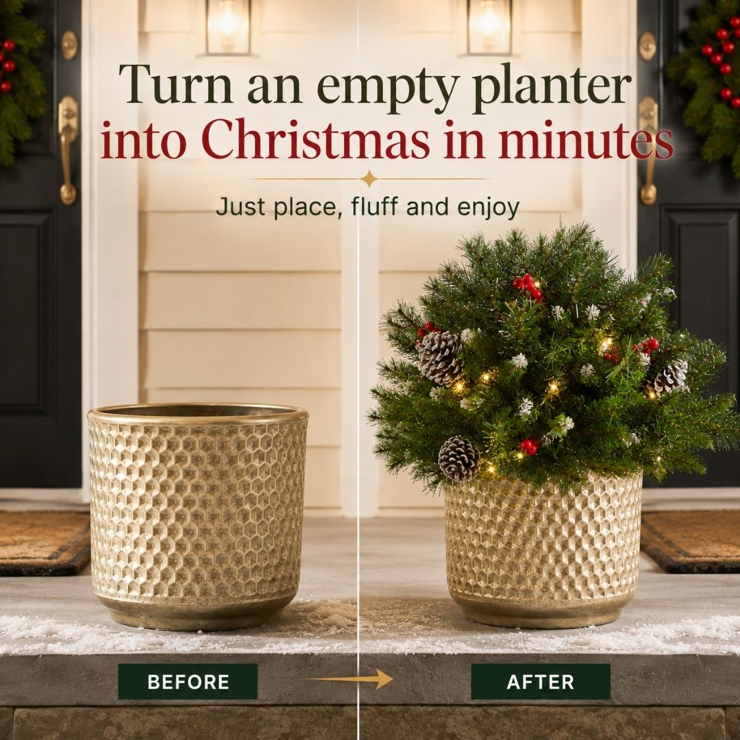 🎄 50% Off!🎄Outdoor Stake Lighted Christmas Artificial Pine Tree for Yard, Porch & Garden
