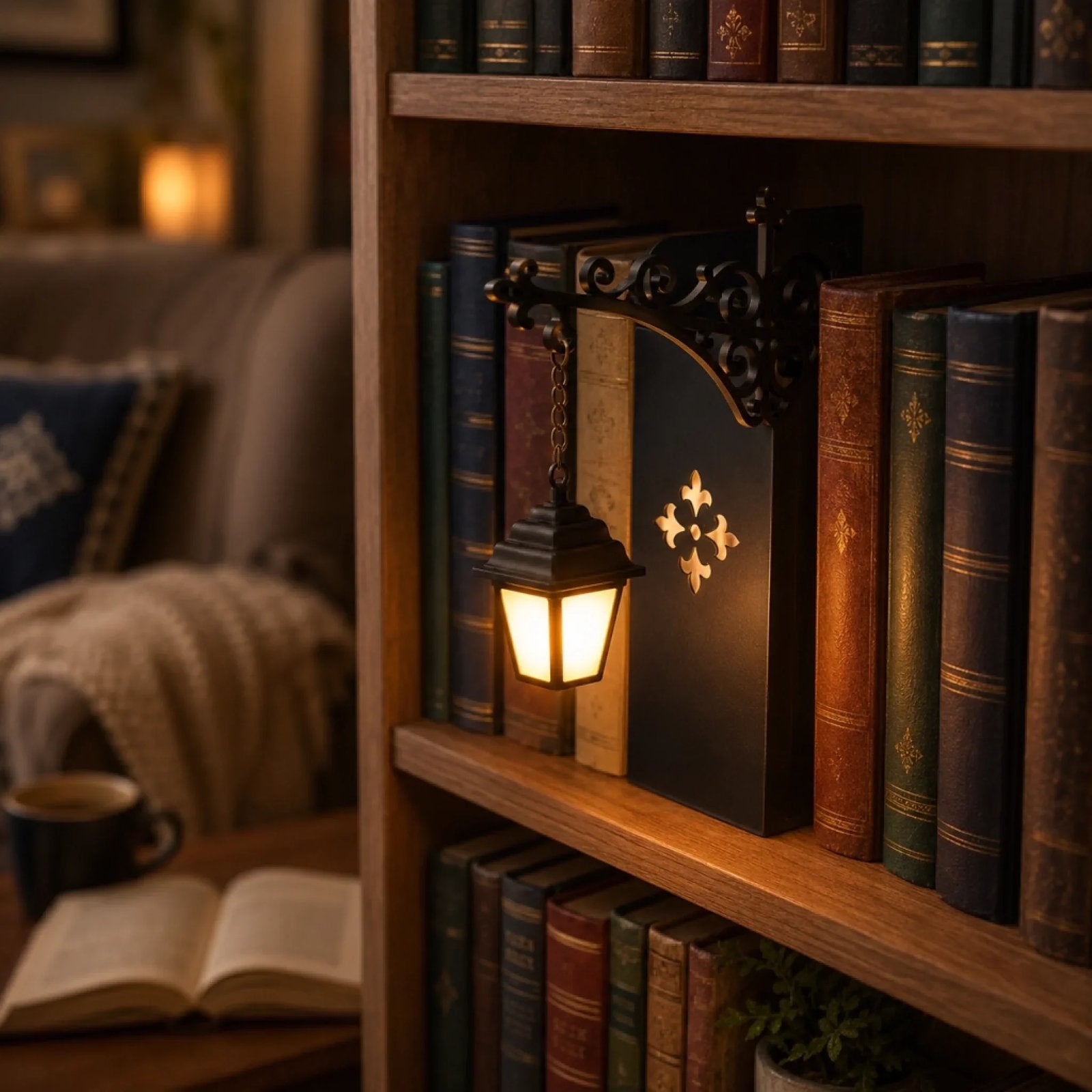 Bookshelf Lantern Light — Cozy Warm Glow Reading Lamp 50% OFF 🔥