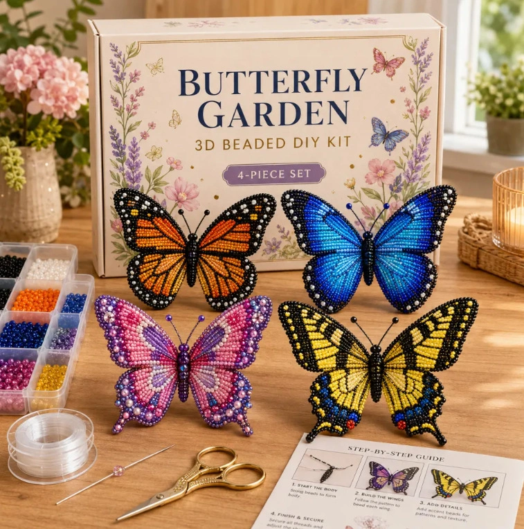 🎁 The Most Creative Gift of the Year: Create 4 Adorable 3D Beaded Animals Yourself ✨