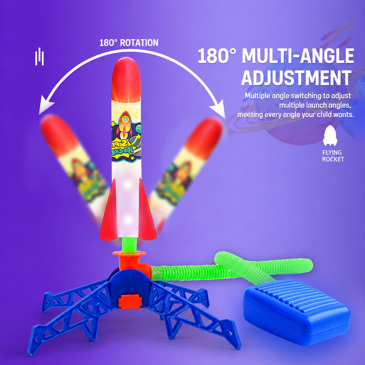 🚀Stomp Rocket Launcher – Outdoor Kids Toy with Multiple Rocket Packs (1–12 Rockets)