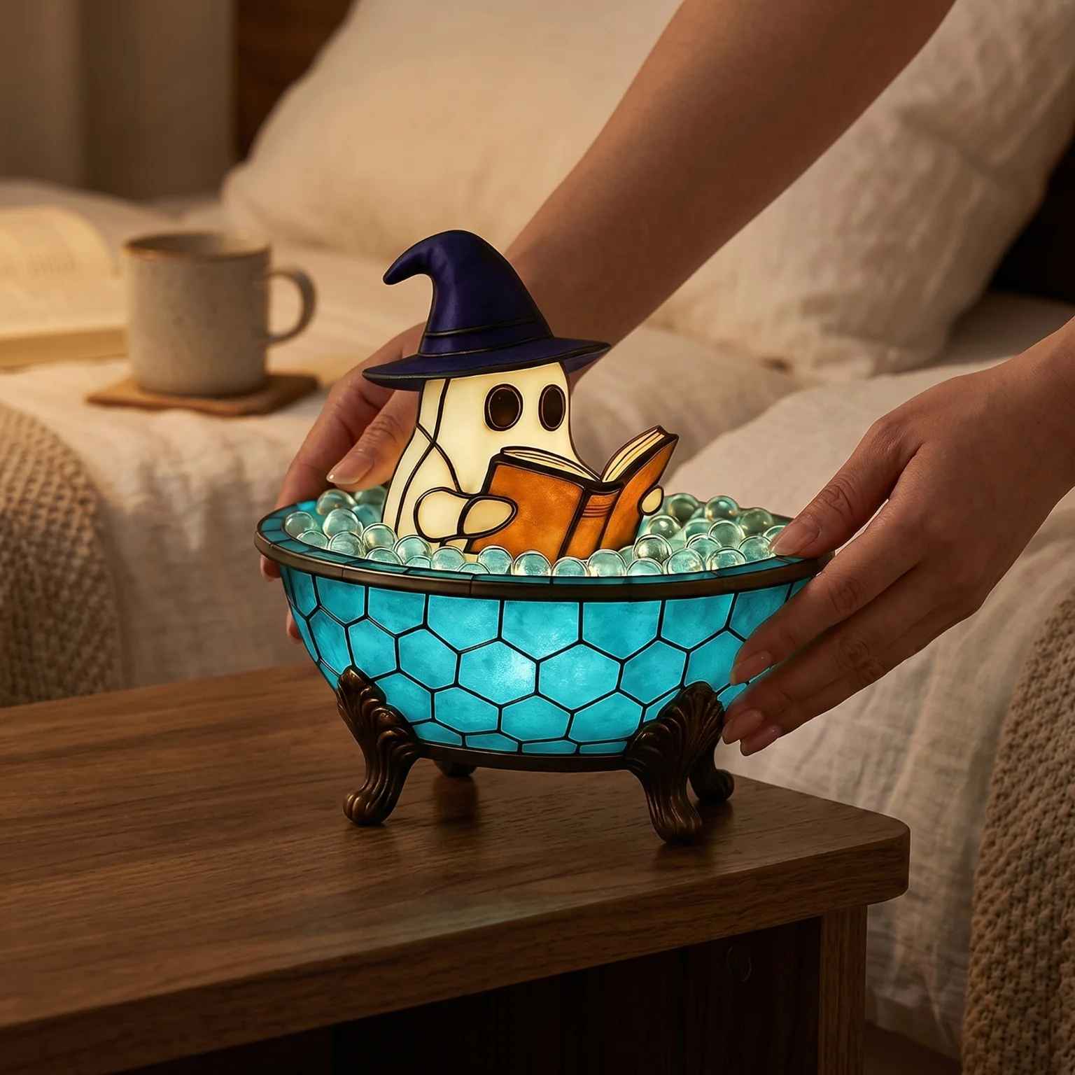 👻 Bubble Boo Lamp | Cute Ghost Bath Lamp with Warm Ambient Glow