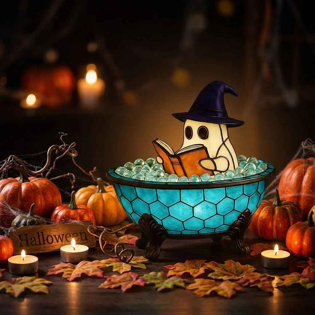👻 Bubble Boo Lamp | Cute Ghost Bath Lamp with Warm Ambient Glow