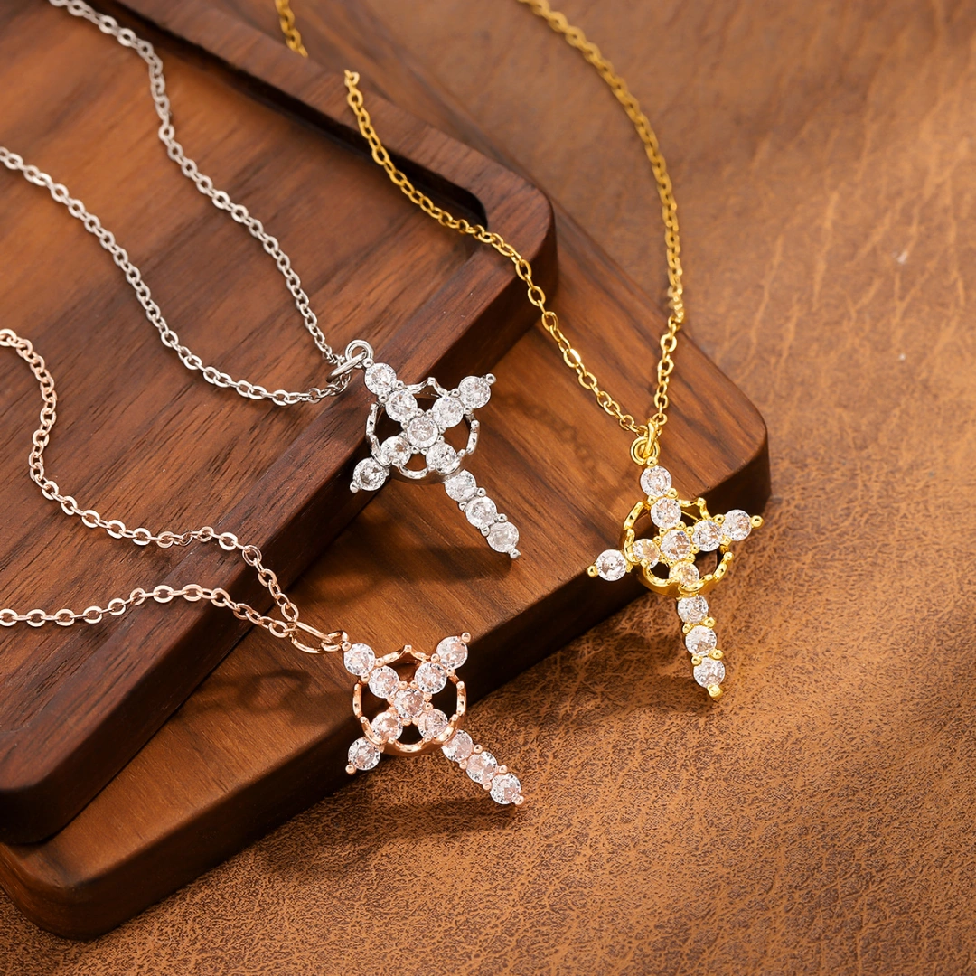 ✝️ Wear Your Faith Every Day — Cross & Crown Necklace