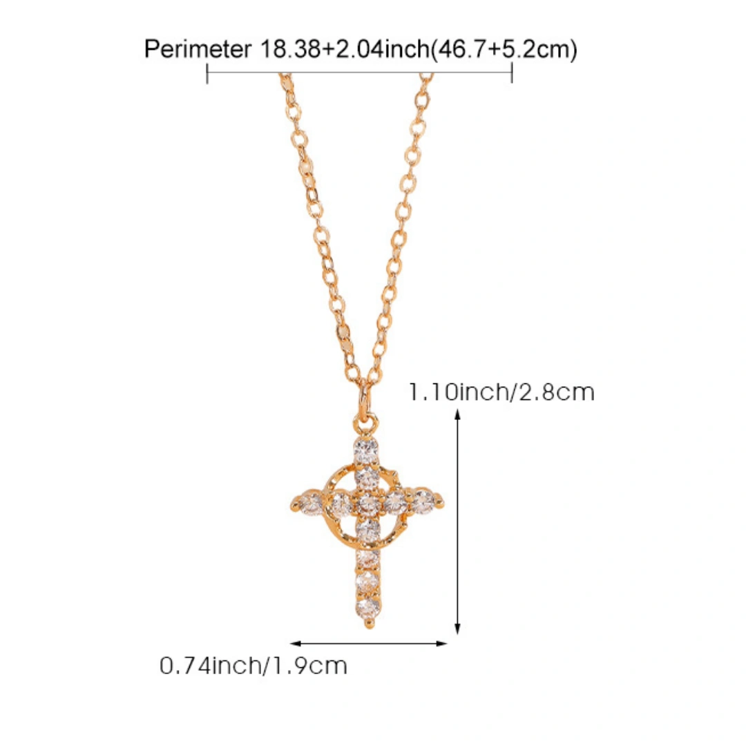 ✝️ Wear Your Faith Every Day — Cross & Crown Necklace