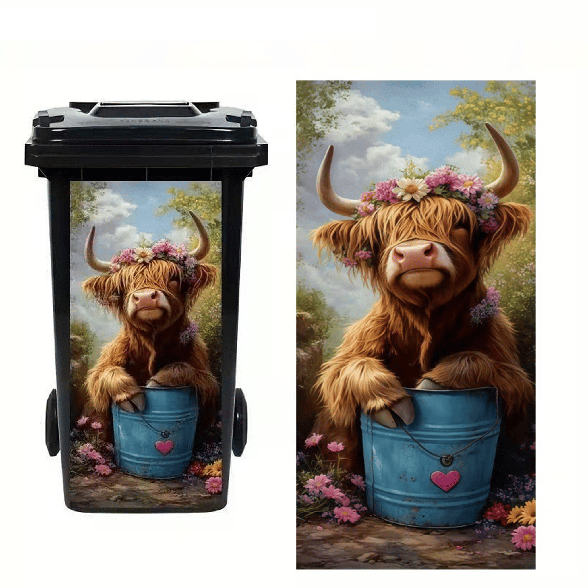 ✨ Colorful Cartoon Trash Can Stickers