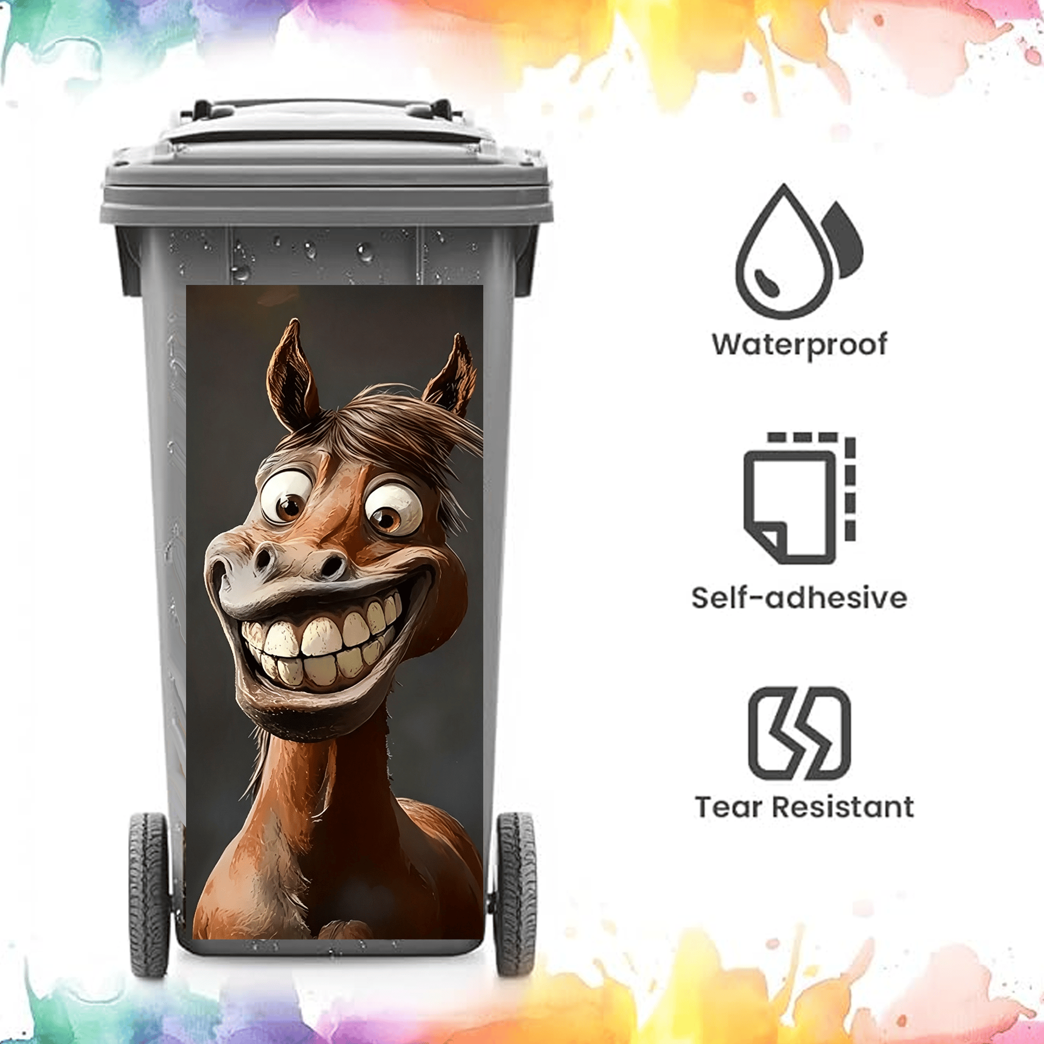 ✨ Colorful Cartoon Trash Can Stickers