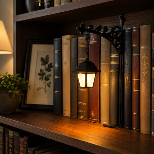 👻 Cozy Reading Ghost Bookshelf Lamp