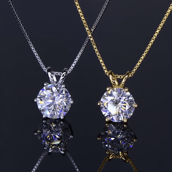 ❤Special Offer❤Luxury Solitaire 6-Prong Moissanite Necklace (🎁FREE Earrings Only Today)