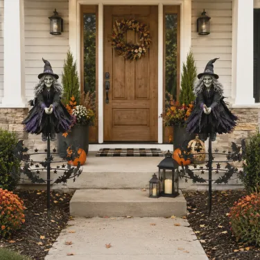 Enchanted Witch Garden Wind Spinner – Halloween Outdoor Décor