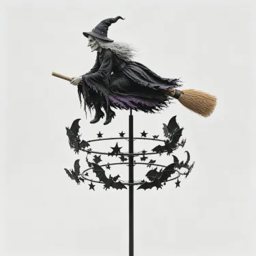 Enchanted Witch Garden Wind Spinner – Halloween Outdoor Décor