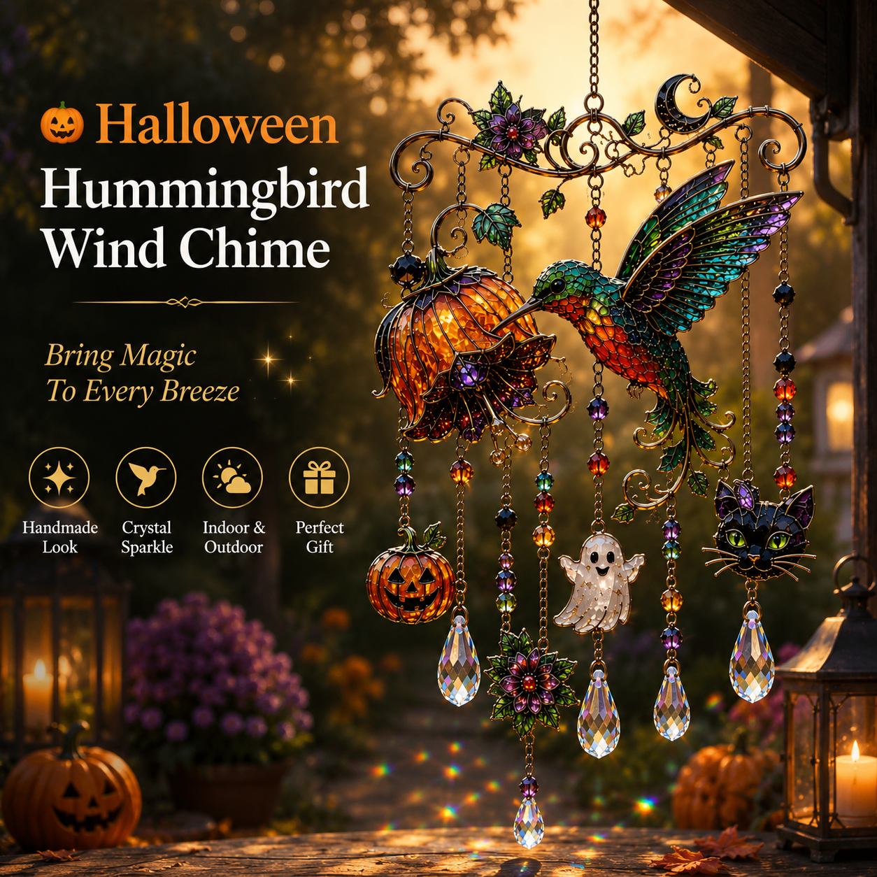 🎃 Halloween Hummingbird Wind Chime