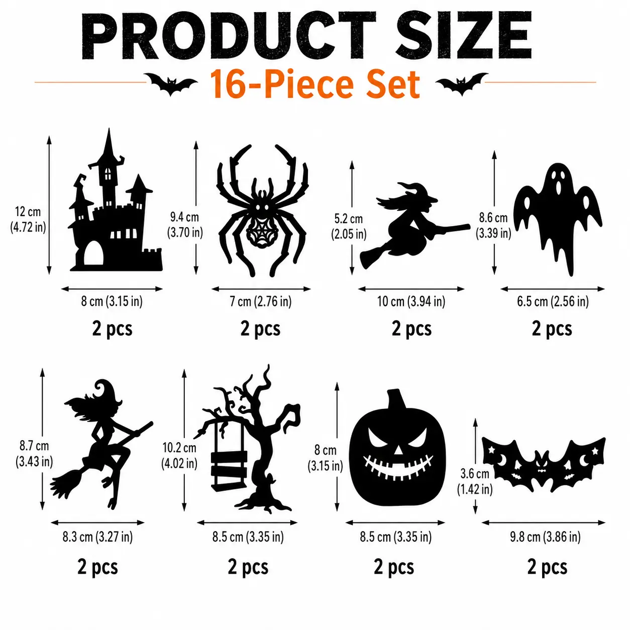 🎃 Halloween LED Glow Silhouette Wall Stickers