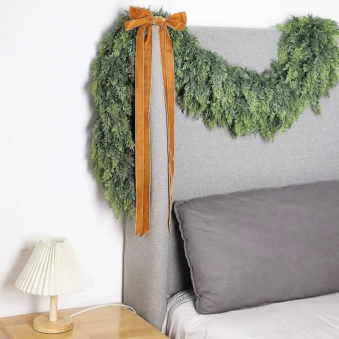 ⛄Holiday Artificial Cypress Leaf Vine Wreath🎄(1.8m)