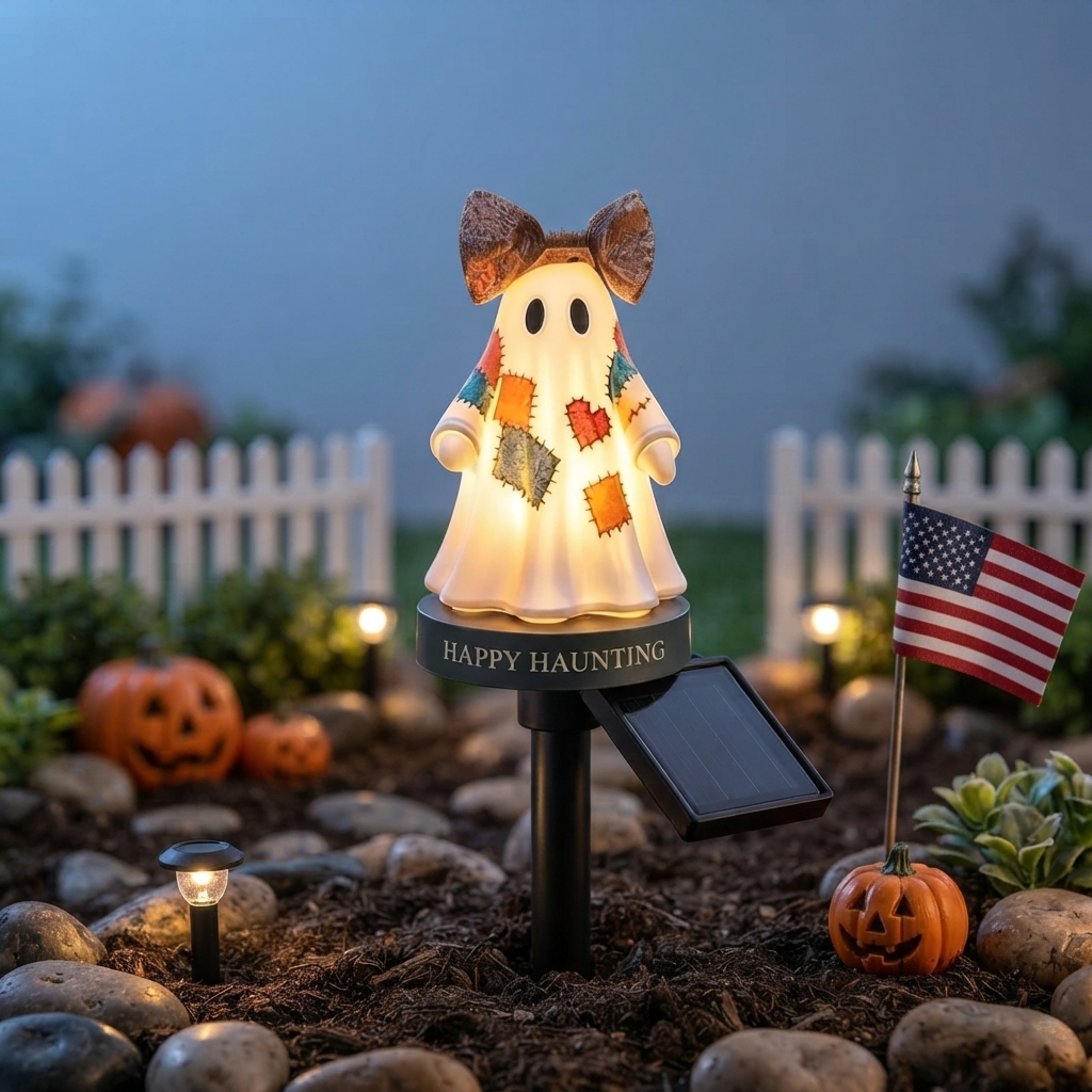 👉 50% OFF Today Only 🔥 Vintage Patchwork Ghost Solar Garden Light