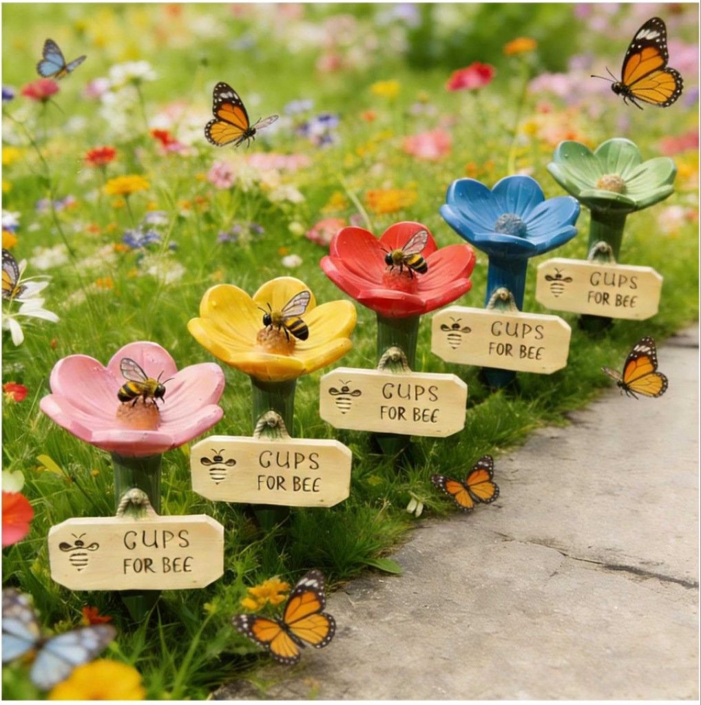 🐝Flower-Shaped Bee Watering Station💧