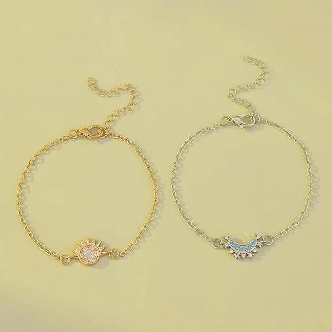Sun & Moon Matching Bracelet Set – Meaningful Friendship & Couple Gift Jewelry