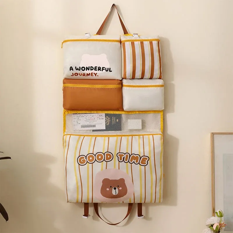 ✈️ Foldable Hanging Travel Organizer Bag – Keep Your Suitcase Neat & Organized