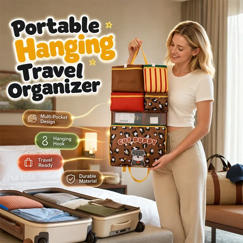 ✈️ Foldable Hanging Travel Organizer Bag – Keep Your Suitcase Neat & Organized
