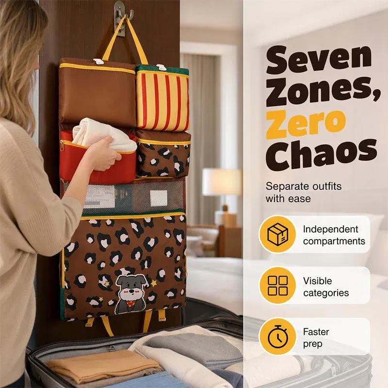 ✈️ Foldable Hanging Travel Organizer Bag – Keep Your Suitcase Neat & Organized