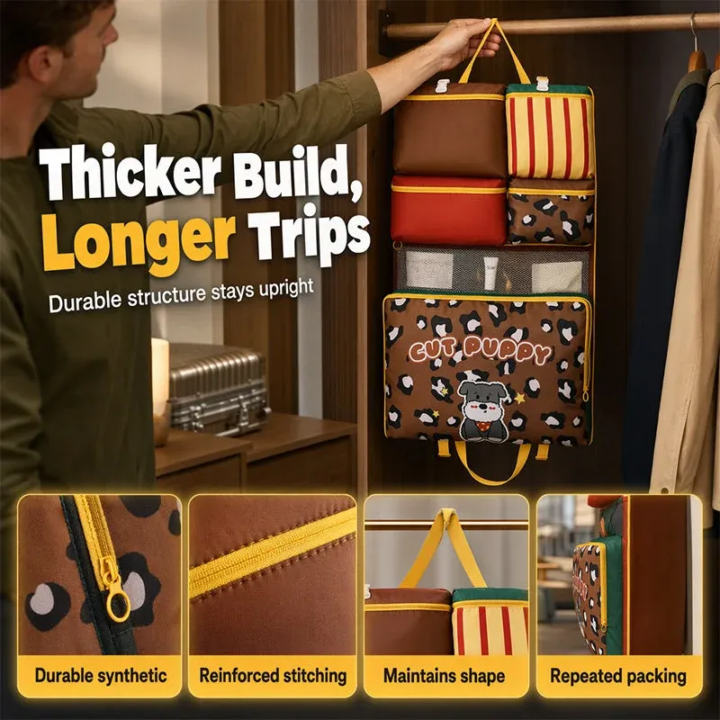 ✈️ Foldable Hanging Travel Organizer Bag – Keep Your Suitcase Neat & Organized