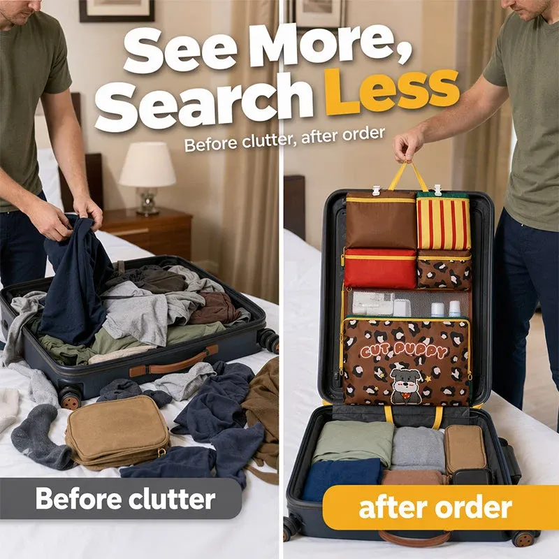 ✈️ Foldable Hanging Travel Organizer Bag – Keep Your Suitcase Neat & Organized