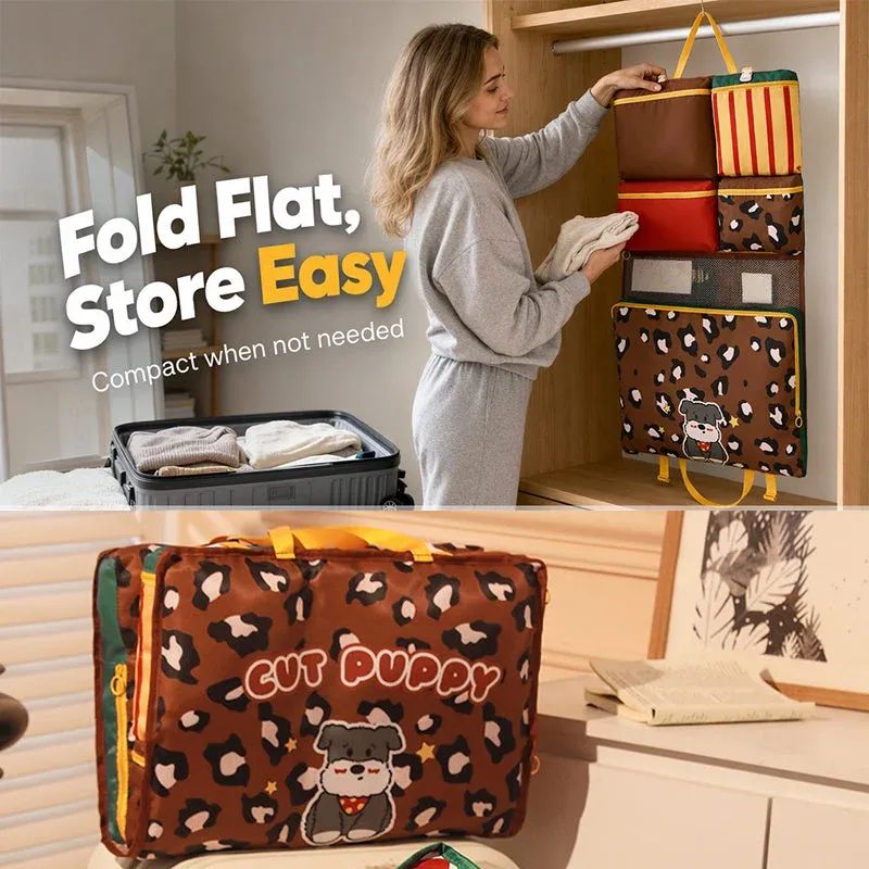 ✈️ Foldable Hanging Travel Organizer Bag – Keep Your Suitcase Neat & Organized
