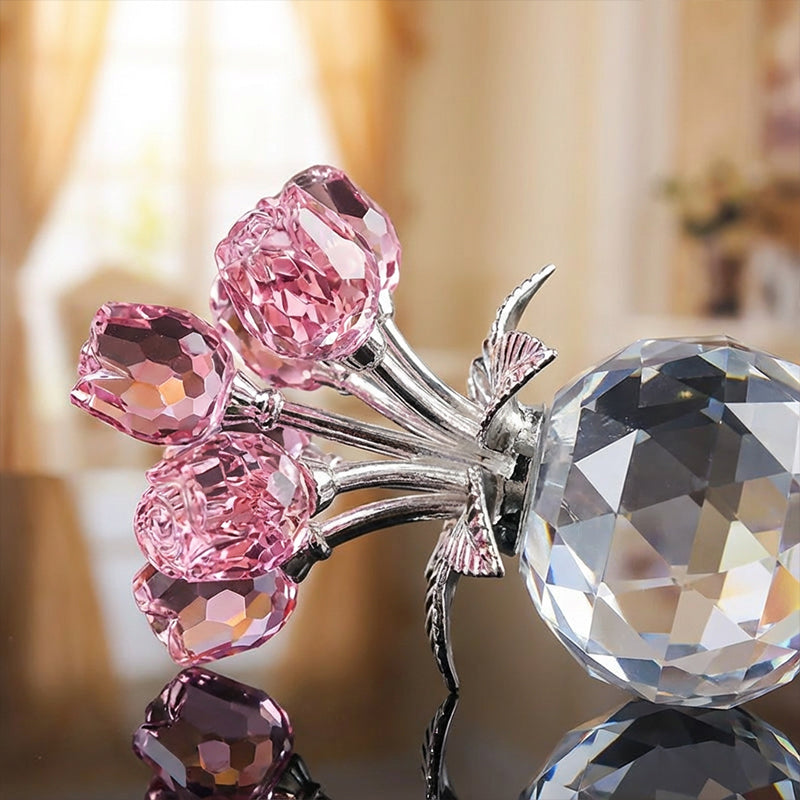 Crystal Rose in Vase – A Timeless Keepsake