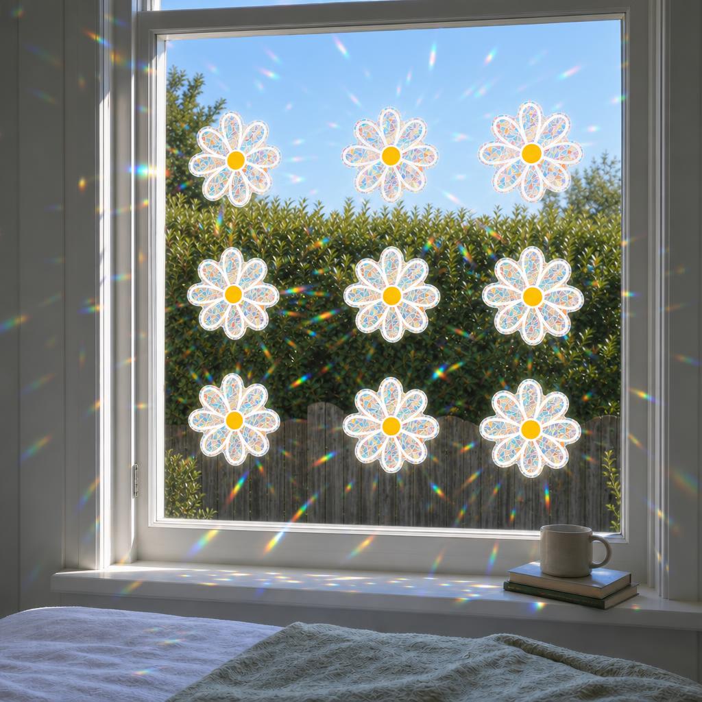 🌈 Rainbow Suncatcher Window Stickers – Daisy Prism