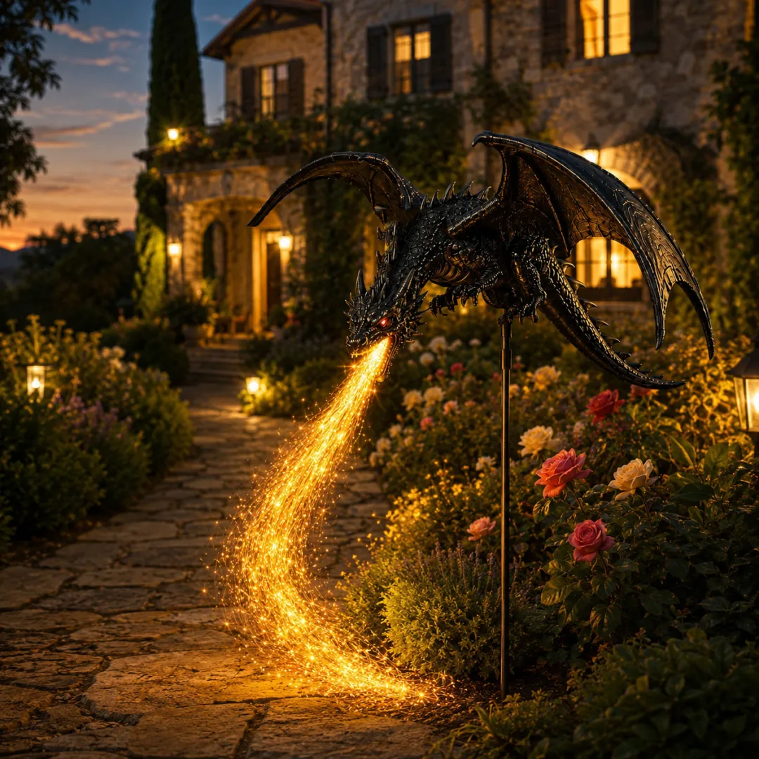 ⏳ Last Day 49% OFF – 🐉Solar Dragon Fire Garden Light🔥