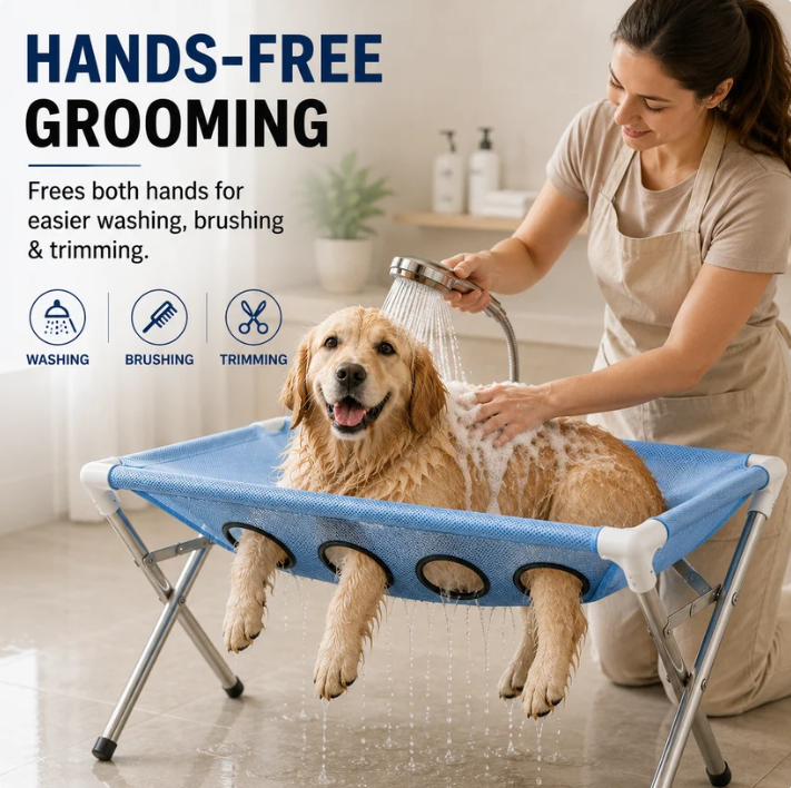☀️ Final Summer Sale– 🐾🛁 Foldable Pet Bath Grooming Stand