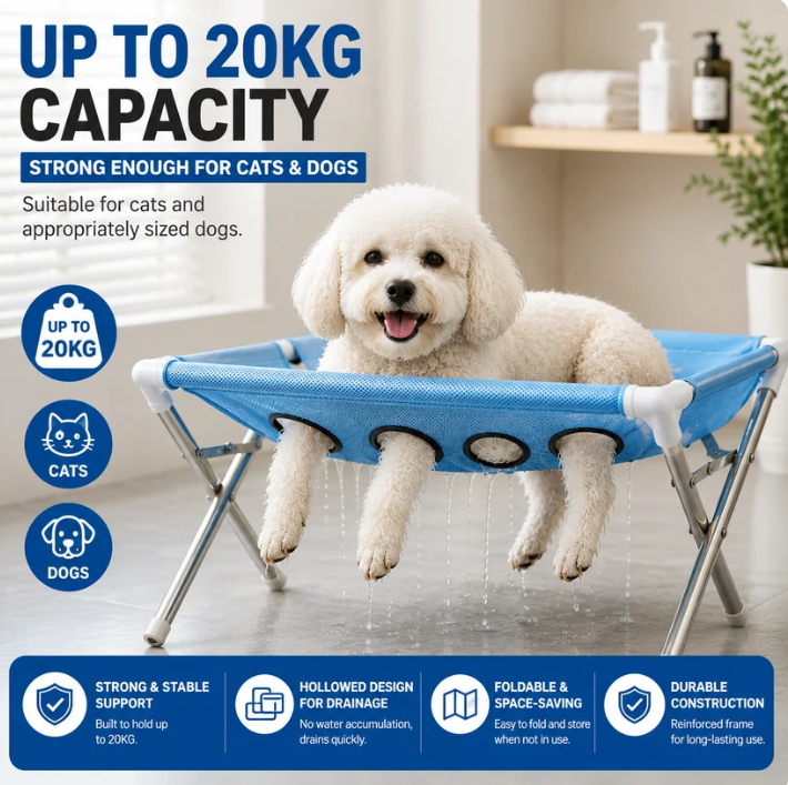 ☀️ Final Summer Sale– 🐾🛁 Foldable Pet Bath Grooming Stand