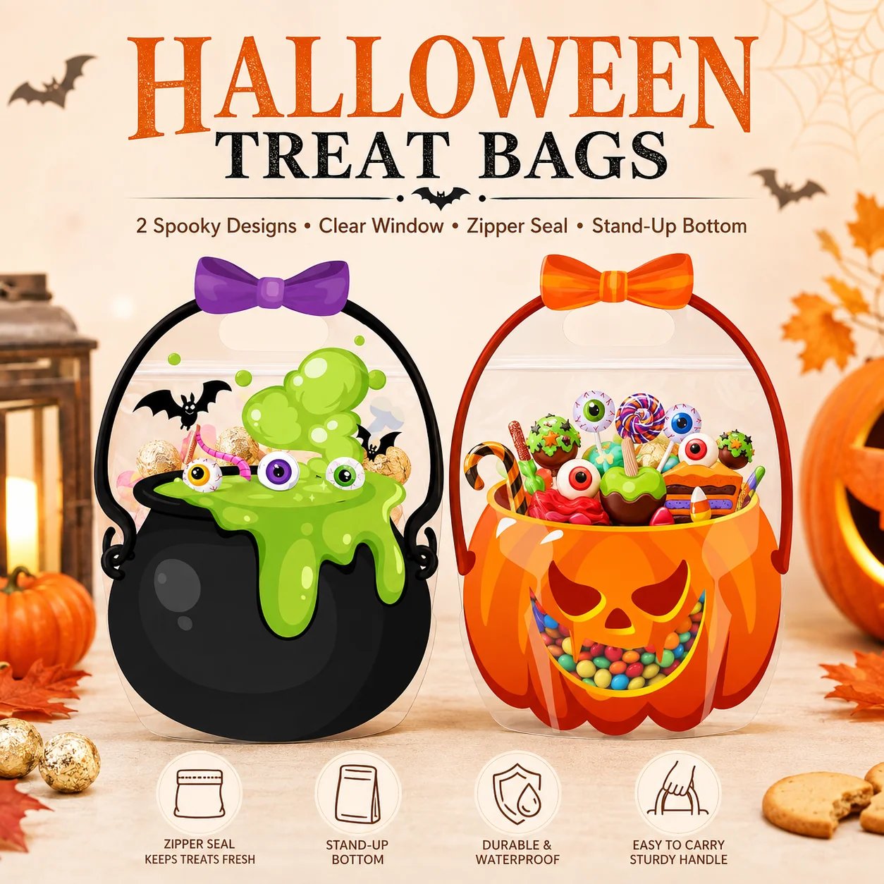 🔥Last Day 70% OFF - 🎃Halloween Plastic Goodie Bags
