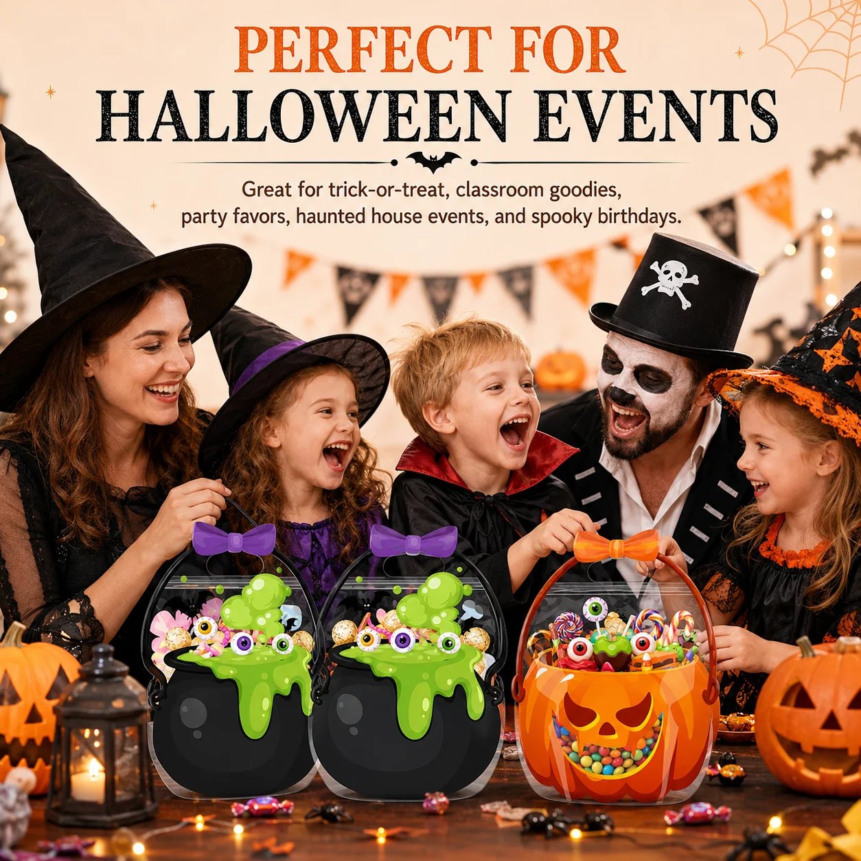 🔥Last Day 70% OFF - 🎃Halloween Plastic Goodie Bags