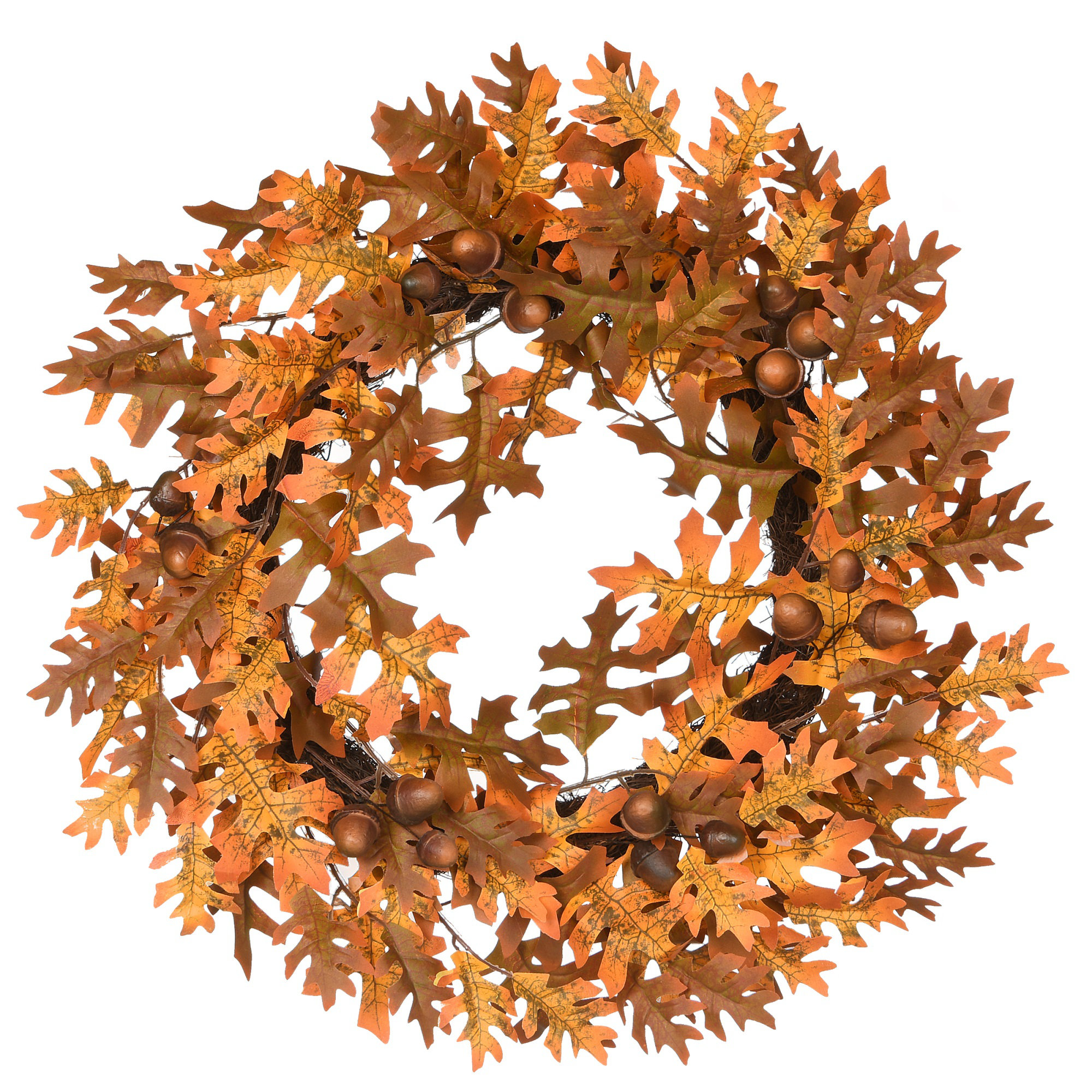 Golden oak leaf fall wreath lifestyle image 3