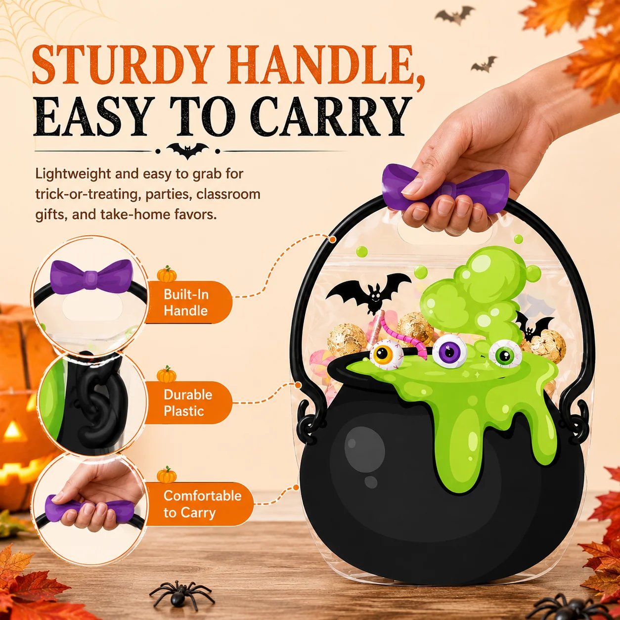 🔥Last Day 70% OFF - 🎃Halloween Plastic Goodie Bags