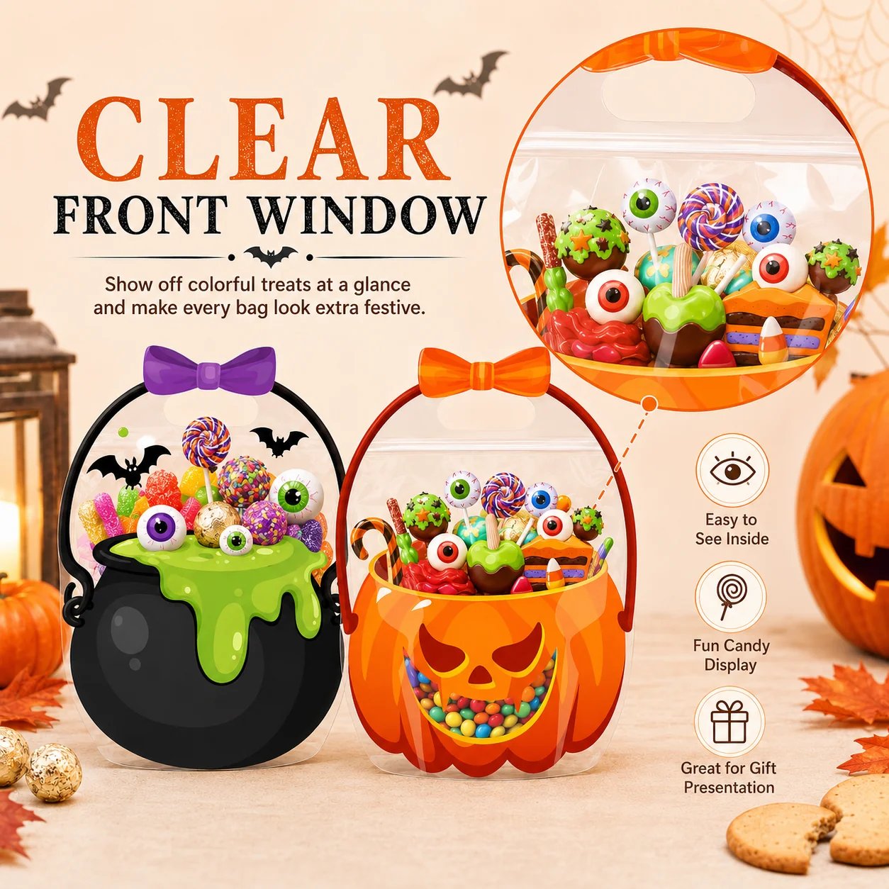 🔥Last Day 70% OFF - 🎃Halloween Plastic Goodie Bags