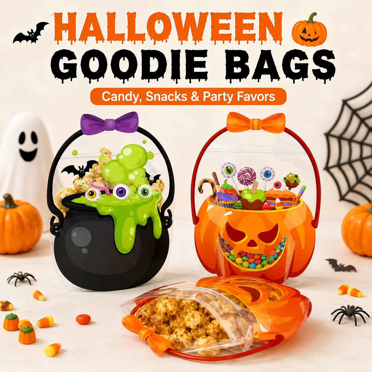 🎃 Halloween Goodie Bags for Kids – Trick or Treat Candy & Gift Bags