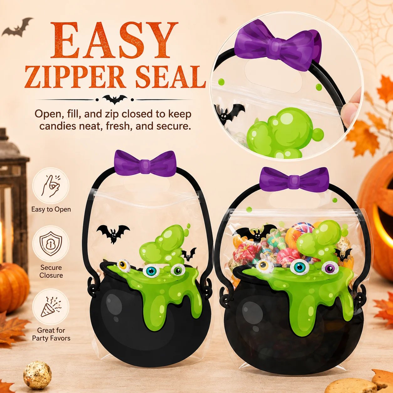 🔥Last Day 70% OFF - 🎃Halloween Plastic Goodie Bags