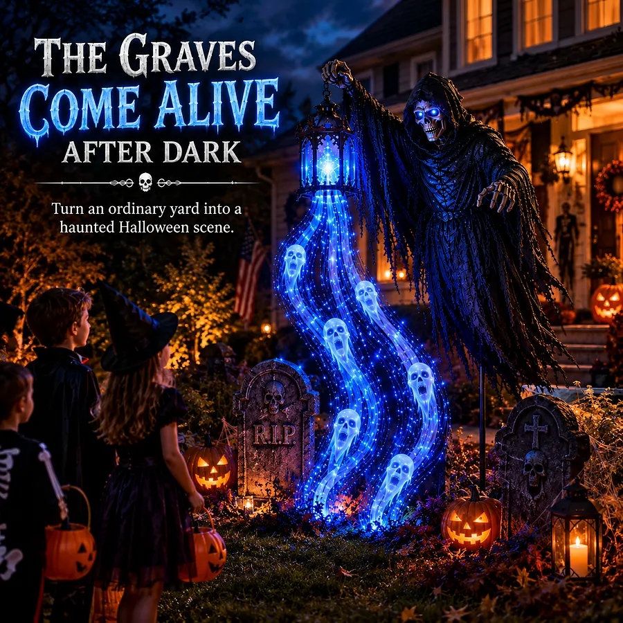 🎁Today 54% OFF🎁💀Halloween Soul Harvester Animated Garden Light