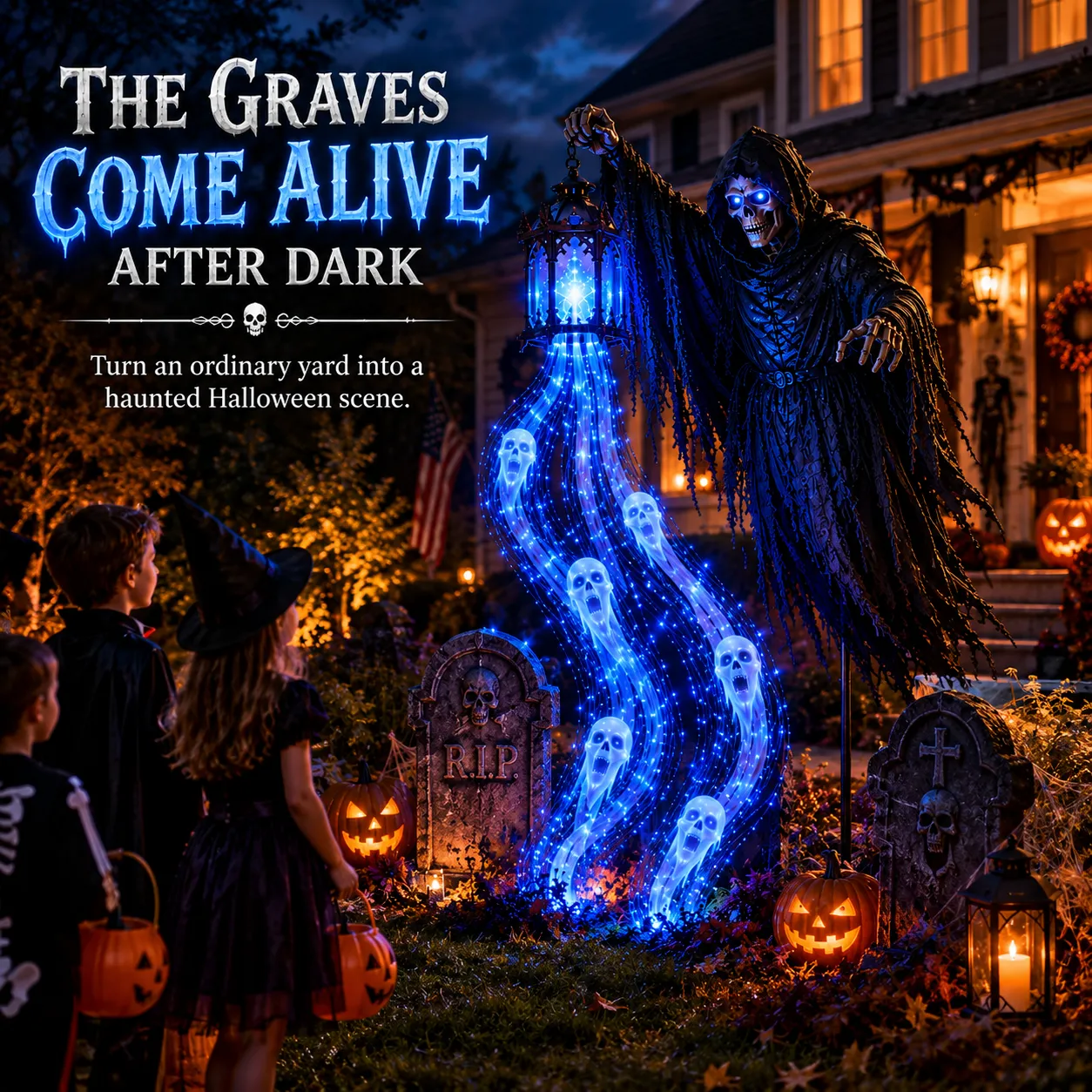 🎁Today 50% OFF🎁 - 💀Halloween Soul Harvester Animated Garden Light