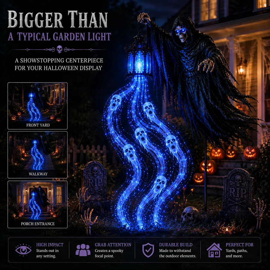 🎁Today 54% OFF🎁💀Halloween Soul Harvester Animated Garden Light