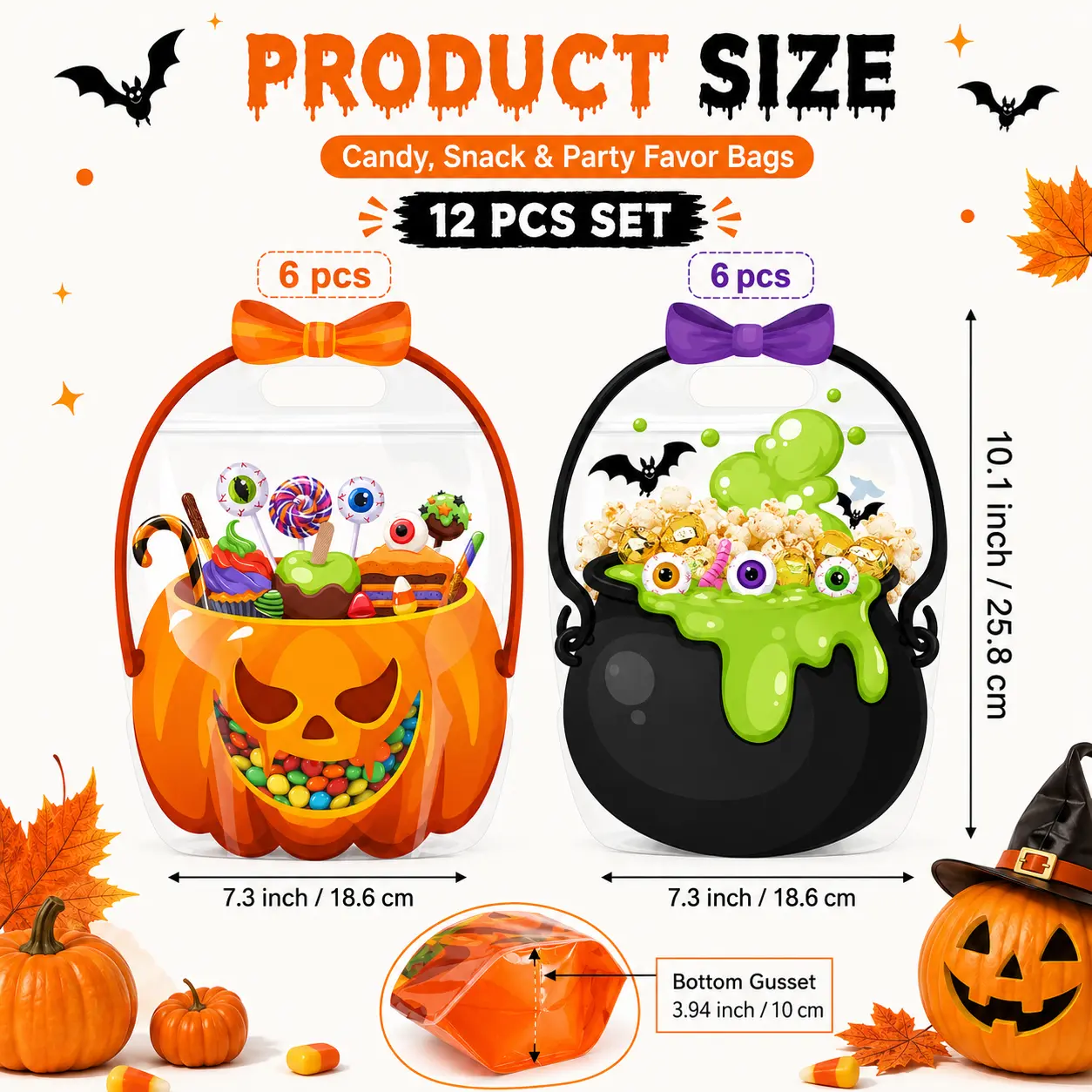 🎃 Halloween Goodie Bags for Kids – Trick or Treat Candy & Gift Bags
