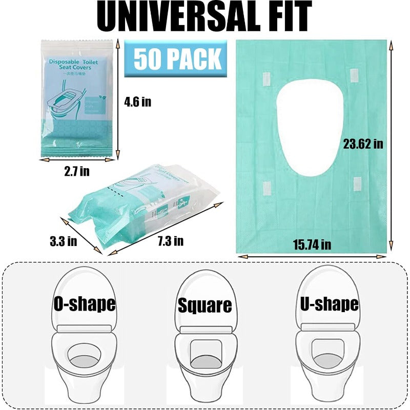 🚽 Non-Slip Disposable Toilet Seat Covers – Hygienic Protection for Home & Travel