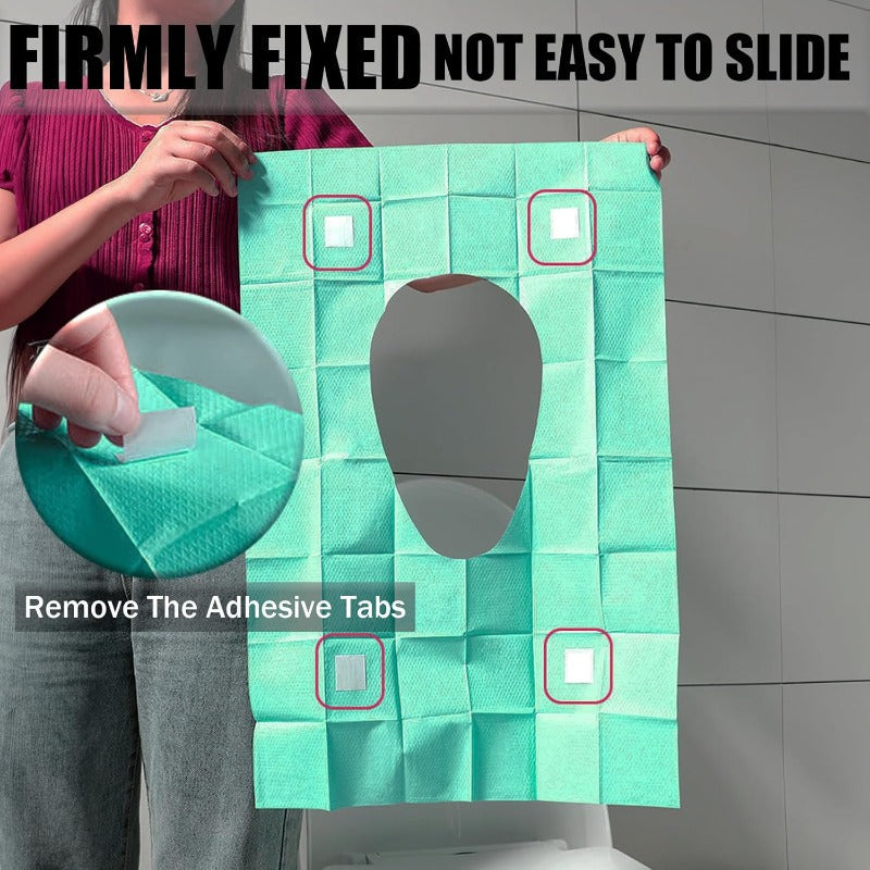🚽 Non-Slip Disposable Toilet Seat Covers – Hygienic Protection for Home & Travel